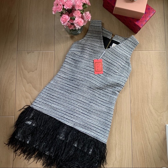 Sail to Sable Dresses & Skirts - Sail to Sable Dress With Feathers Size 2 NWT